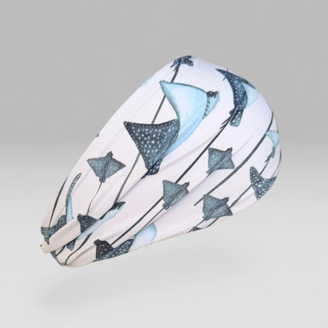 White Eagle Ray Folded Edge Headband Ocean Motion Wear