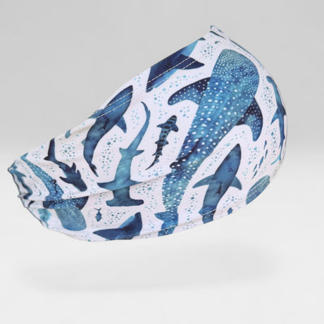 Blue Shark Folded Headband Ocean Motion Wear