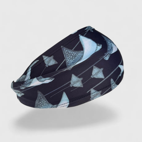 Midnight Eagle Ray Folded Edge Headband Ocean Motion Wear