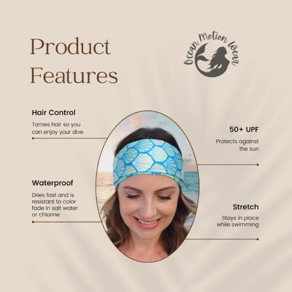Swimming Headband Axolotl, Nonslip Headband, Swim Gift